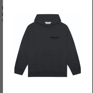 FEAR OF GOD ESSENTIALS BLACK HOODIE NWT